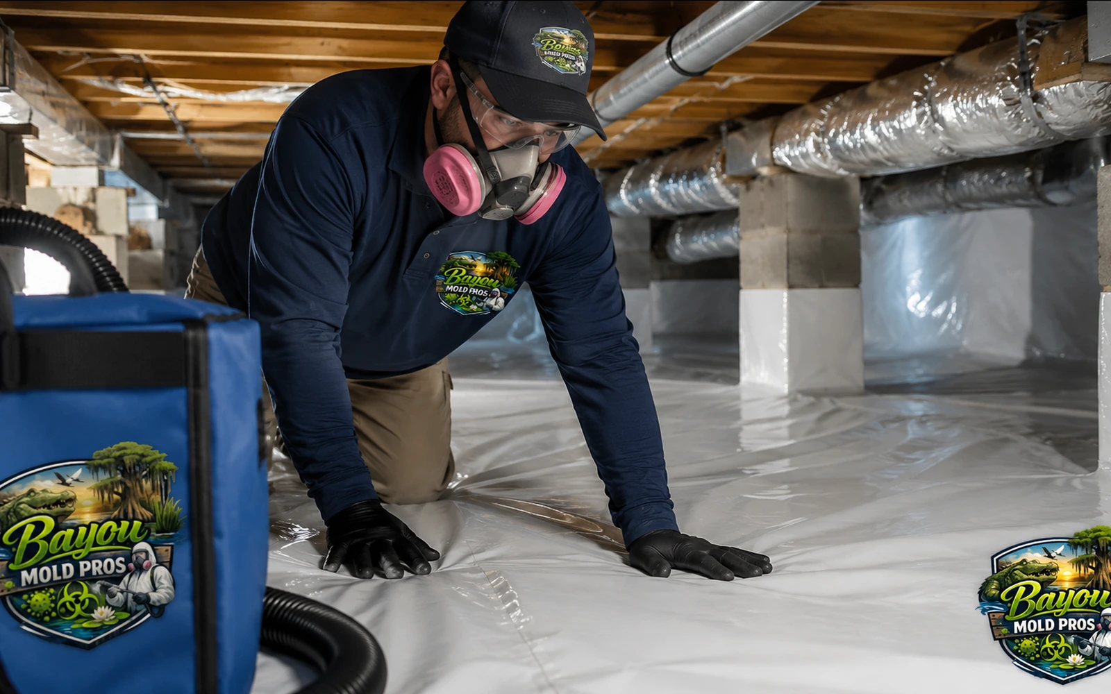 Representative crawl space moisture control service